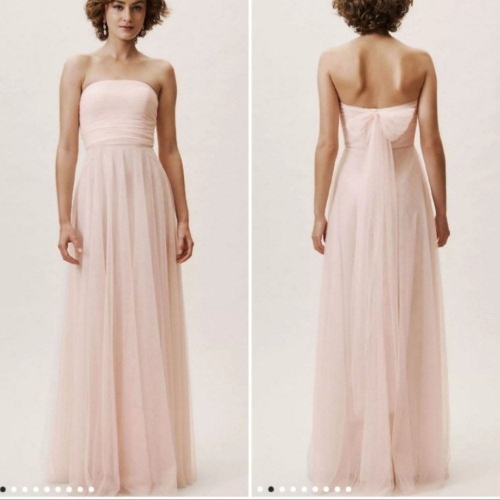 BHLDN × Jenny Yoo Ryder Strapless Open Back Convertible Dress Size 2 Blu… - Picture 1 of 8